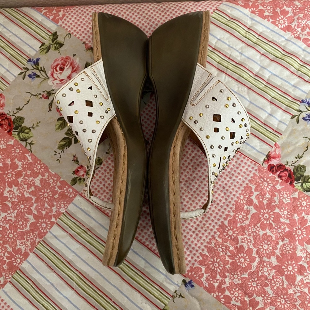 CLARKS ARTISAN Newland Dazzle Wedge Sandals Sz 9M. - Picture 7 of 11